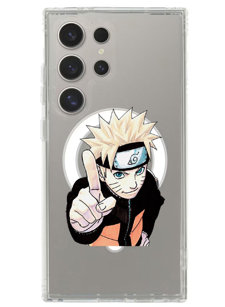 Theodor Magnetic Case for Samsung Galaxy S24 Ultra 6.8-inch Compatible with MagSafe Wireless Charging, Shockproof Phone Bumper Cover Anime Naruto 2 - Image 1