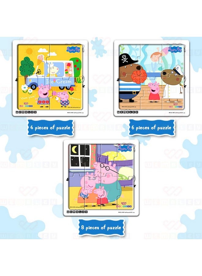 Wembley Peppa Pig - 3 in 1 Jigsaw Magnetic Puzzle for Kids 3+ Years Educational Fun Learning DIY Creative Activity Set Dot-to-Dot Sketching Includes 3 Puzzles, 1 Board, Sketch Pen & Duster - Image 5