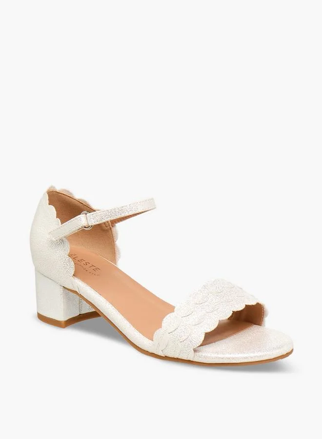 Celeste Girls Block Heel Ankle Strap Sandals Ramadan Collection