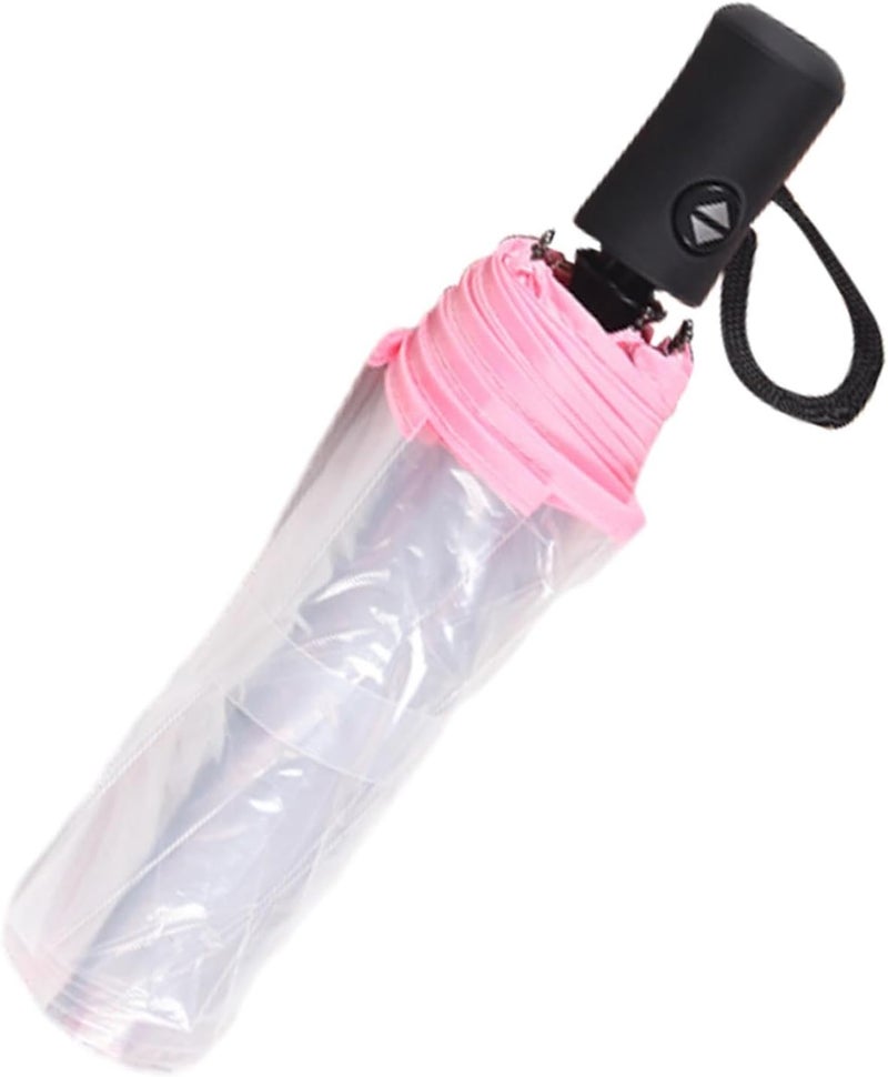 Saycker Clear Umbrella,Auto Open Close Transparent Compact Umbrellas 8 Ribs,Windproof Travel Umbrellas for Rain,Portable Clear Rain Umbrella for Travel,for Adult Unisex - Image 1