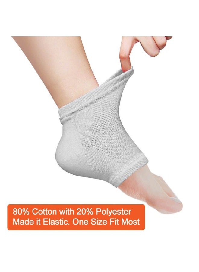 Selizo 5 Pairs Moisturizing Gel Heel Socks Open Toe Socks for Dry Hard Cracked Heels, 5 Colors - Image 4