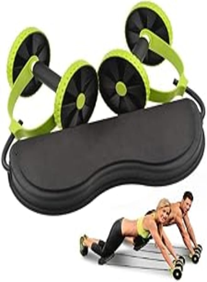 Revoflex Xtreme -New Core Double Wheels Ab Roller Pull Rope Abdominal Waist Slimming Abdominal Exercise Equipment
