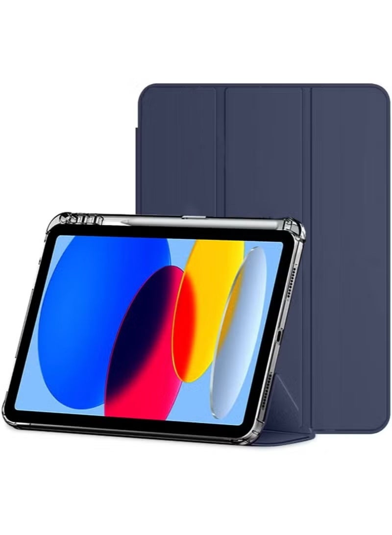 روك بو جراب لجهاز iPad (A16) مقاس 11 بوصة من الجيل 2025/جراب لجهاز iPad 11 من الجيل العاشر 2022 جراب لجهاز iPad 10 رفيع وواضح وغطاء خلفي شفاف مع حامل قلم ذكي لجهاز iPad 11 بوصة 2025/10.9 بوصة من الجيل العاشر 2022 - Image 1