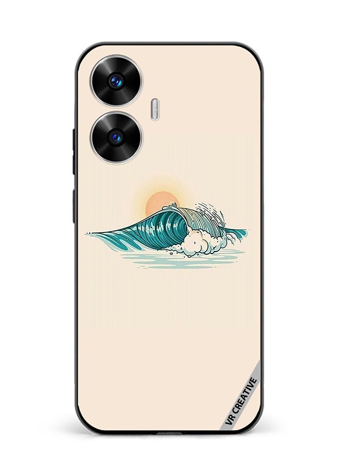 VR CREATIVE Protective Case Cover For Realme C55 Waves Design Multicolour - Image 1