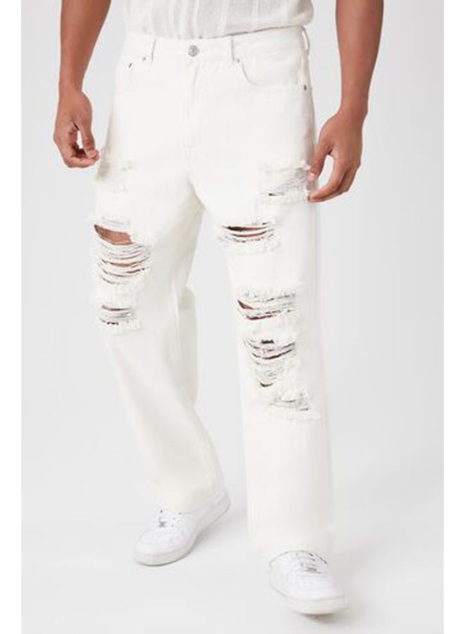 FOREVER 21 Distressed Relaxed-Fit Jeans - Image 2