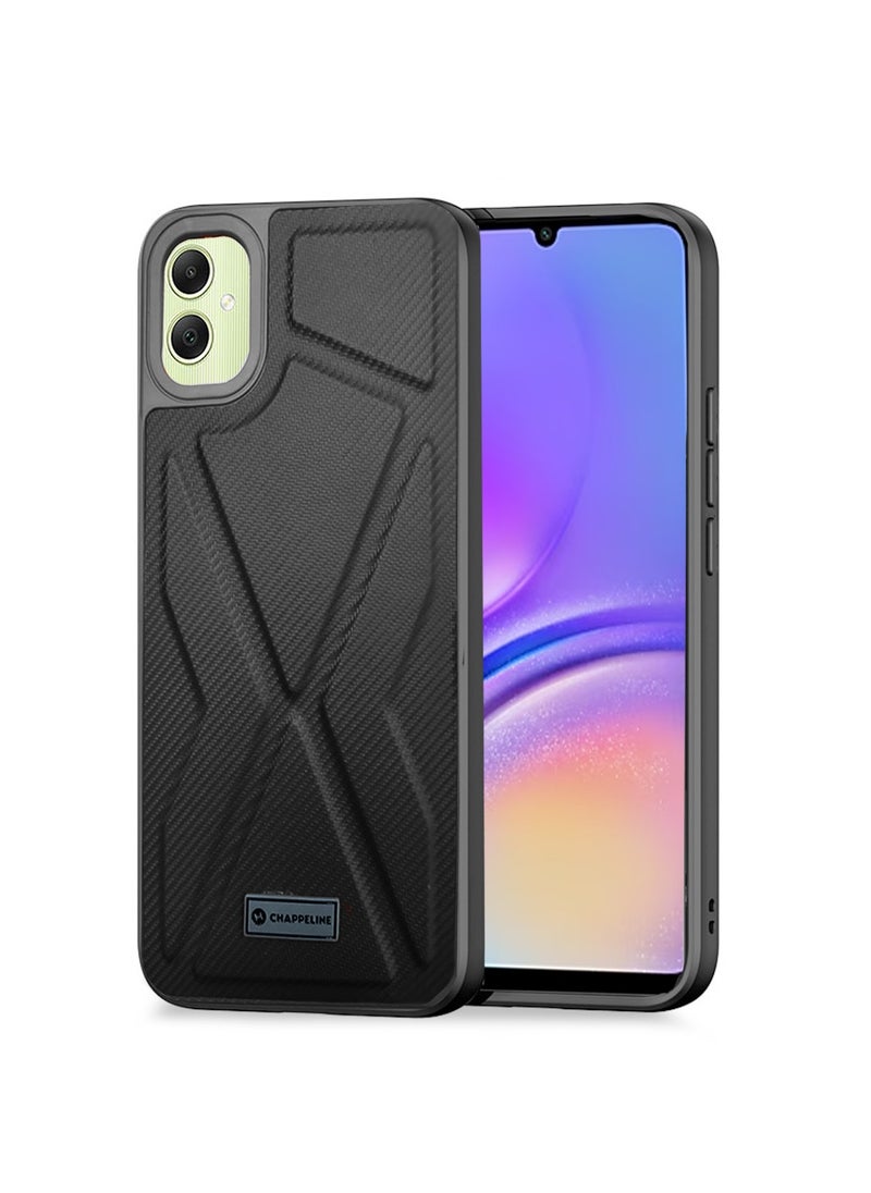 CHAPPELINE - Soft Silicone Fabric Texture Case Cover For Samsung Galaxy A05 4G 2023 Black - Image 1