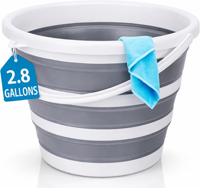 SunVara Collapsible Buckets for Cleaning Foldable Bucket Collapsible Beach Cleaning Bucket for Bath Collapsible Bucket with Handle Folding Bucket Foldable Bucket Collapsible Water Bucket - Image 1