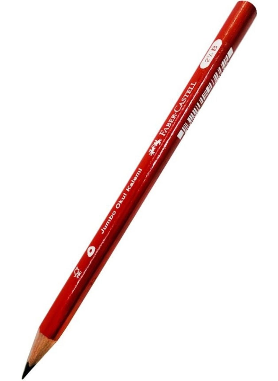 Faber My First Pencil Jumbo Triangle Starter Pencil Black 2.5 B 6 Pieces  - Image 2