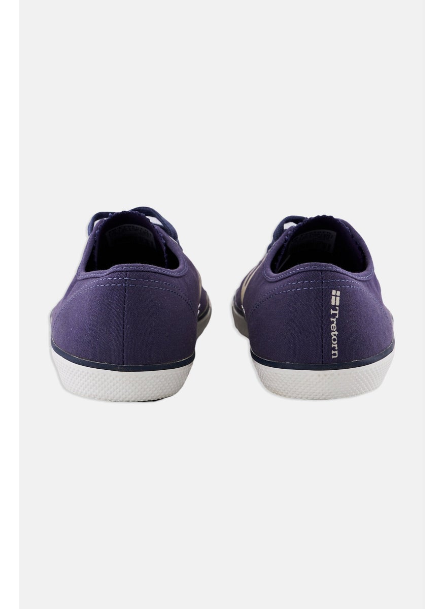 Tretorn Men Canvas Lace Up Casual Shoes, Navy Blue  - Image 3