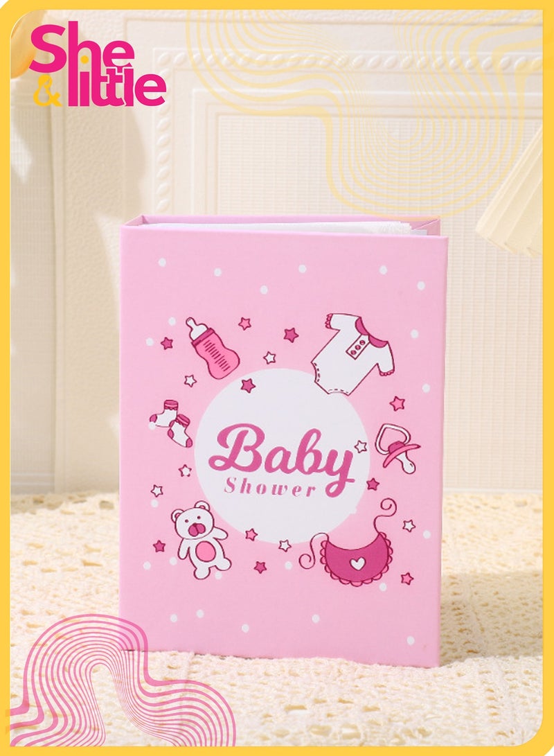She&Little Baby Photo Album Mini Slide-In Photo Album Holds 100 Photos, Cute Portable Memory Book for Baby, Birthday, Family Travel Souvenirs (Pink)  - Image 1