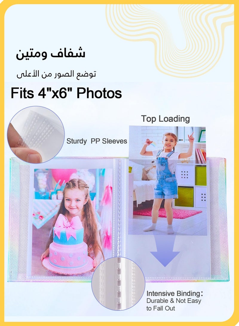 She&Little Baby Photo Album Mini Slide-In Photo Album Holds 100 Photos, Cute Portable Memory Book for Baby, Birthday, Family Travel Souvenirs (Pink)  - Image 5
