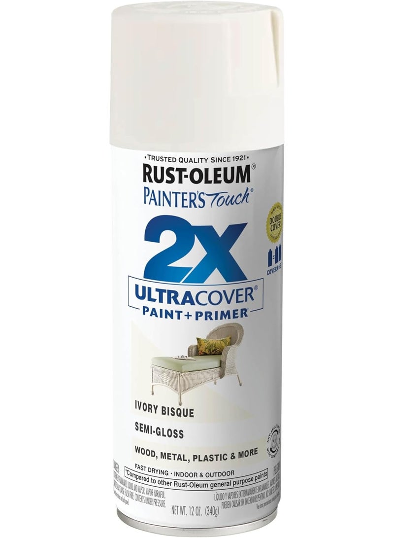 RUST-OLEUM رشات روست أوليم Ptouch شبه لامع بيج العاج 12 أونصة - Image 1