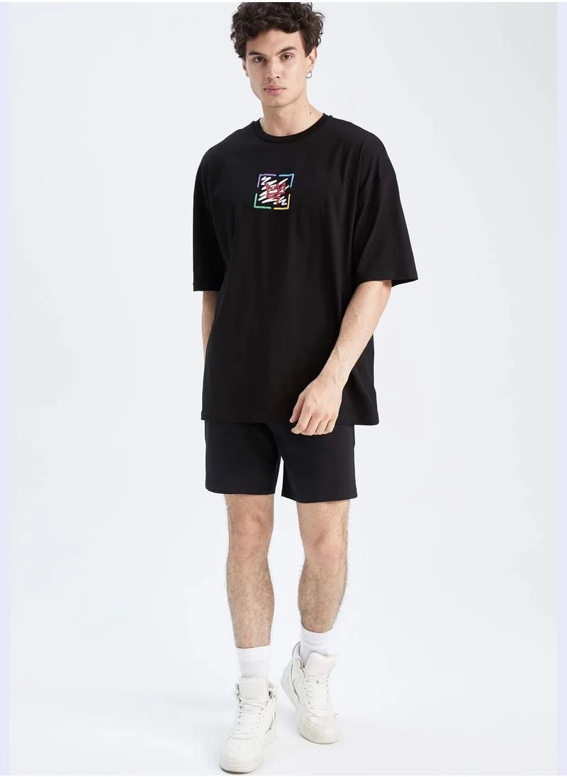 DeFacto Oversized Short Sleeve Back Print T-Shirt