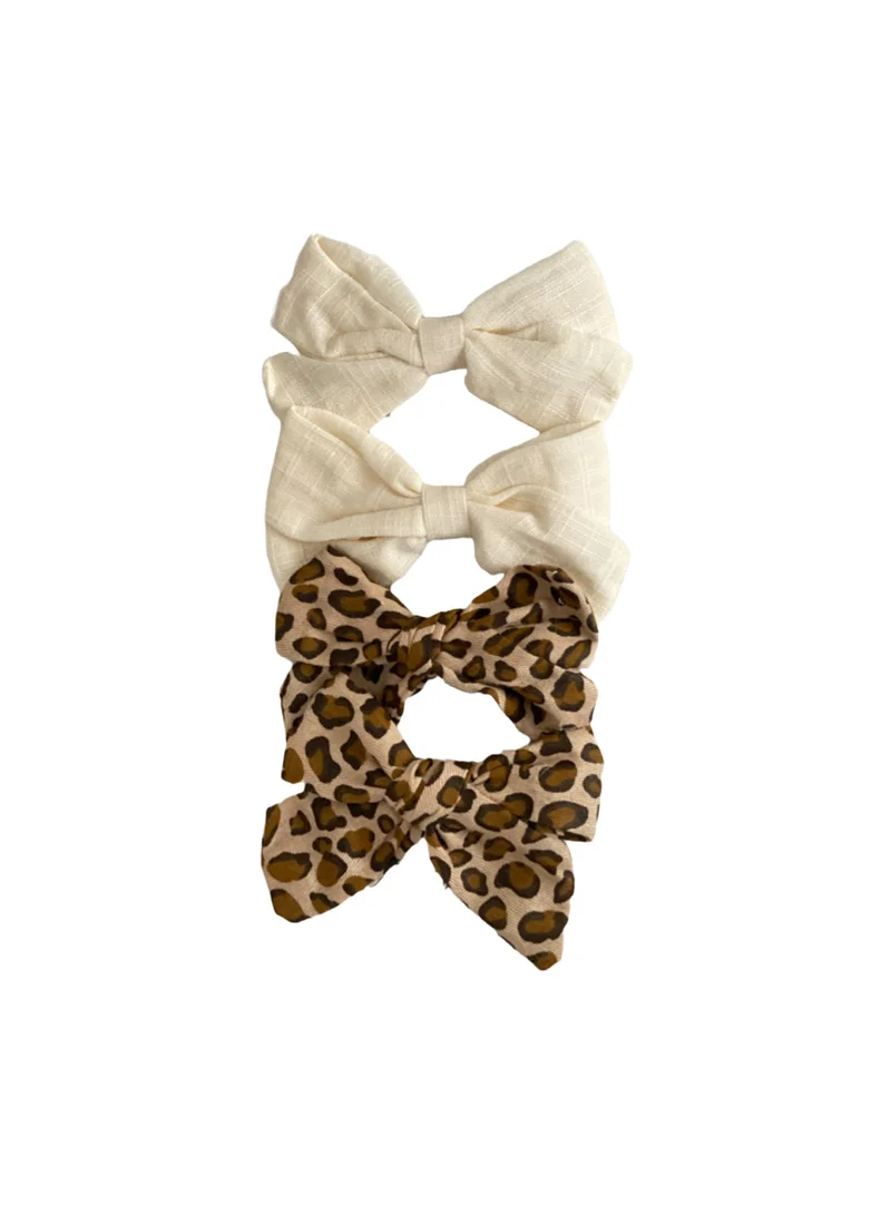 Lion Llama Multicolor Bow Clip Set – Stylish & Durable Hair Accessories for Girls, Teens & Women | Everyday & Party Wear
