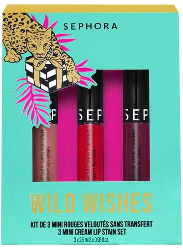 سيفورا 3 Mini Cream Lip Stain Set