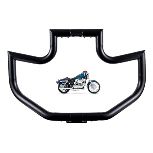 Gamyipp 1.5" Crash Bar Engine Guard Highway Freeway Bar for Harley Sportster 883 1110 1200 XL XR Forty Eight Superlow (Black-Sportster XL XR 09-22) - Image 1