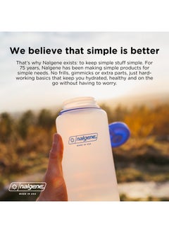 Nalgene Water Bottle - Lightweight Sustain Tritan Bpa-Free Shatterproof Bottle For Backpacking, Hiking, Gym, 32 Oz, Wide Mouth, Cornflower Blue  - Image 5