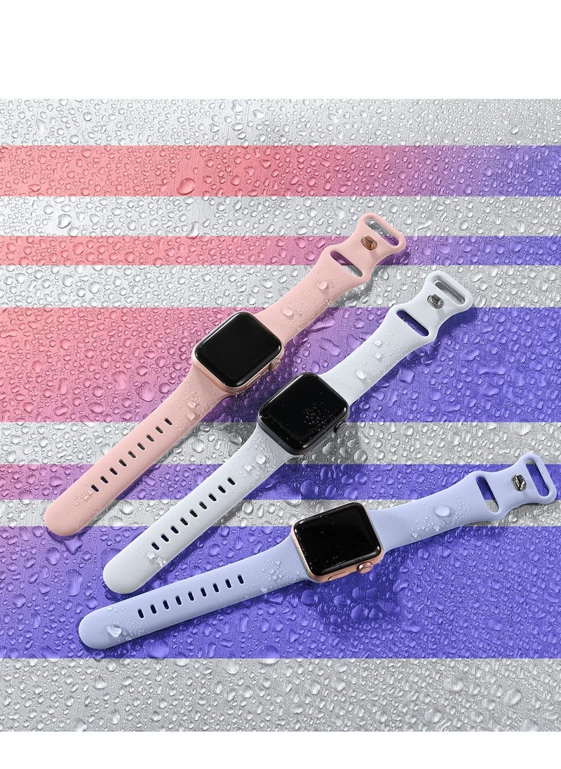 SYOSI - Breathable Silicone Watch Bands Compatible with Apple Watch - Multiple Sizes for Series 8 7 6 5 4 3 2 1 SE,45mm 41mm 40mm 38mm 44mm 42mm 49mm- 6 Pack Variety Set - Image 1