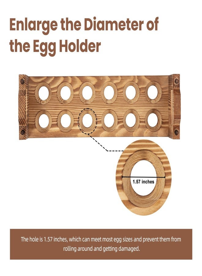 storenization Egg Holder Countertop, 3-tire Solid Wooden Egg Holder, Stackable Egg Storage Easter Basket Holding Up to 36 Fresh Eggs, Chicken, Duck Eggs - Unfinished - Image 3