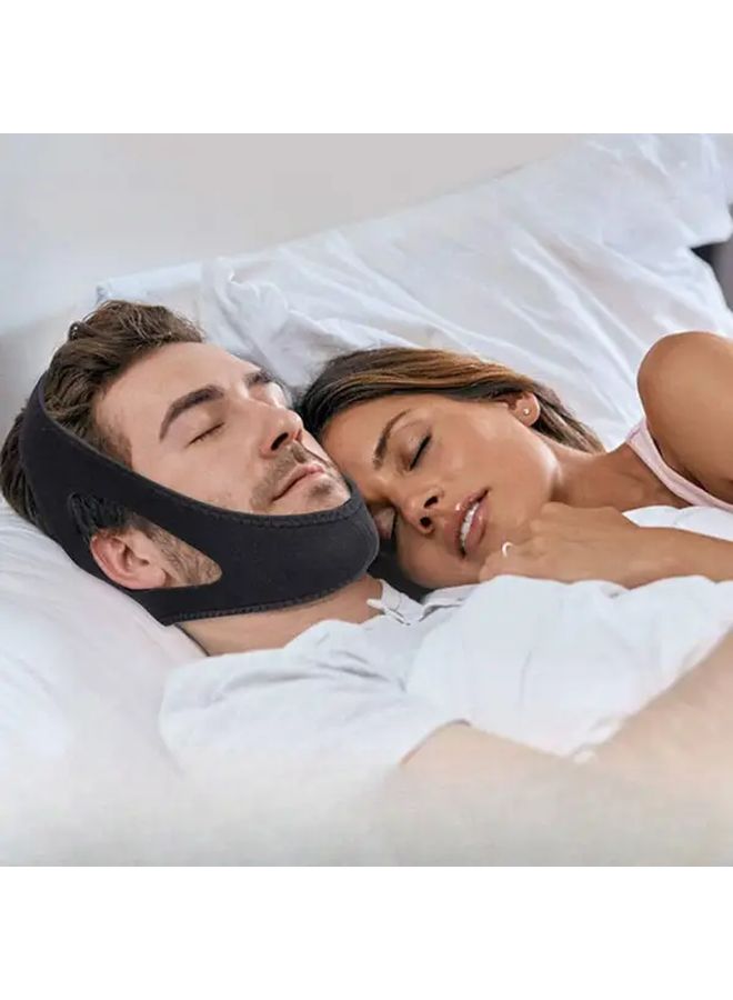 Adjustable Anti Snoring Chin Strap Black Stops Mouth Breathing And Snoring - Image 5