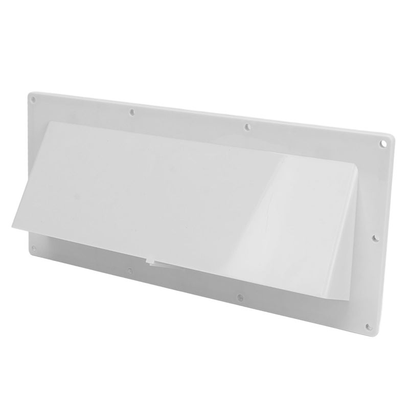 RV Exhaust Vent Cover White Range Hood Sidewall Vent Cover with Lockable Clips for Trailer Camper - Image 1