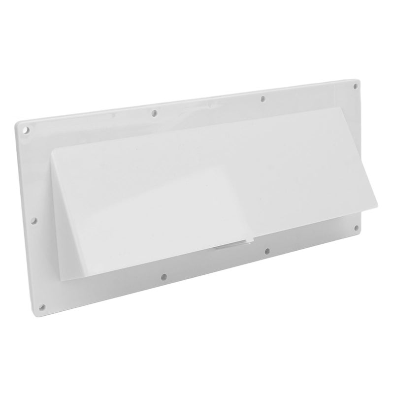 RV Exhaust Vent Cover White Range Hood Sidewall Vent Cover with Lockable Clips for Trailer Camper - Image 2