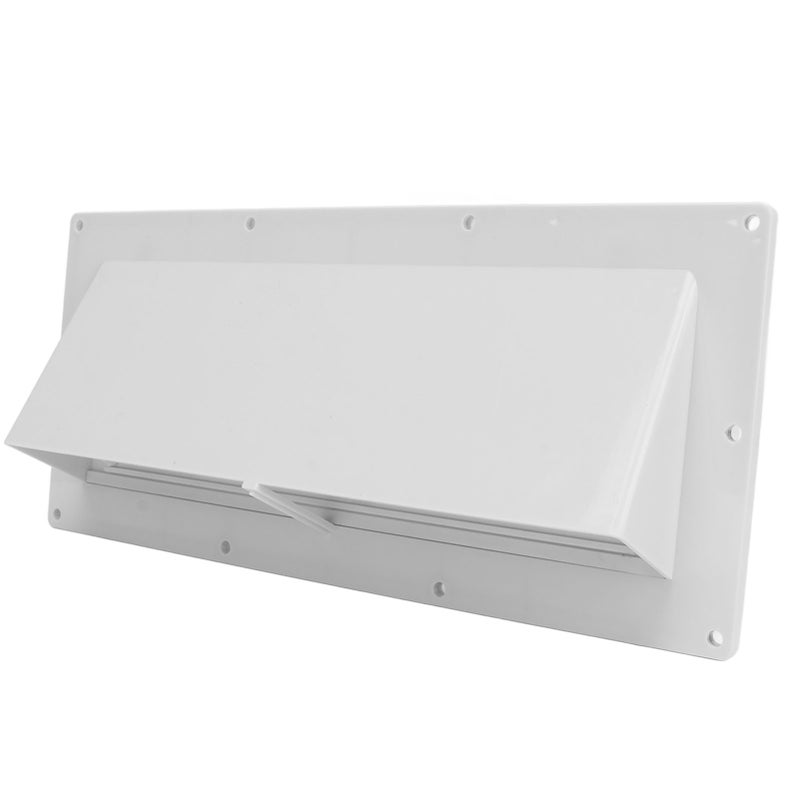 RV Exhaust Vent Cover White Range Hood Sidewall Vent Cover with Lockable Clips for Trailer Camper - Image 4