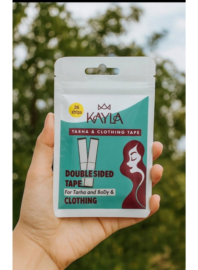 Kayla Double-Sided Hijab Fixing Tape, Double-Sided Slothie for Firmly and Invisibly Fixing Clothes and Hijabs, Non-Slip Fixing Strips for Women for Everyday Use Without the Need for Pins, - Image 1