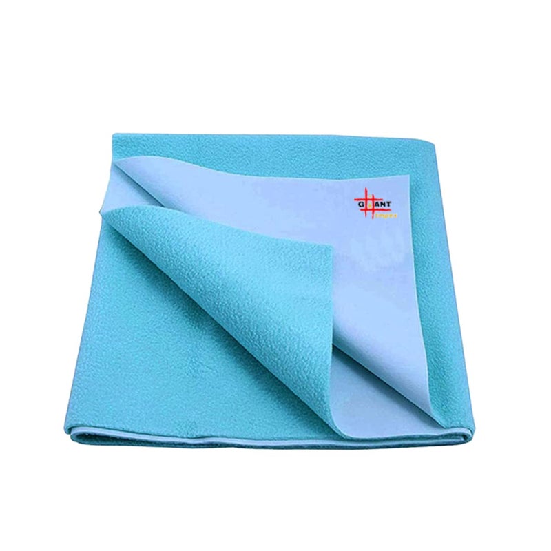 GIANT IMPEX Waterproof Quick Dry Ultra Absorbent Baby Dry Sheet/Bed Protector/Crib Sheet - Size Large / 140X100 Cms - Peacock Blue - Image 1