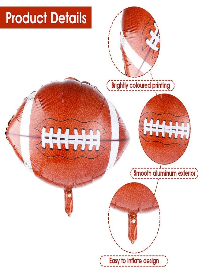 ASTER 10 Pieces Sports Themed Balloons Set, 18 Inch Ball Shape Aluminum Foil Balloons Sports Themed Party Decoration Supplies for Ball Fans Club, Bars, Home Decor - Image 3