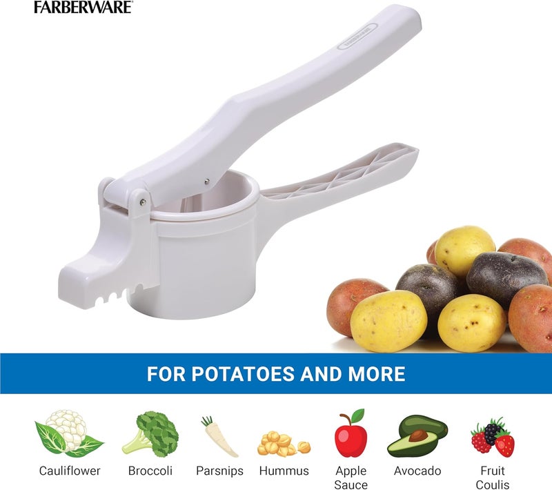 Farberware Professional Potato Ricer, 3 Interchangable Stainless Steel Ricing Disc Sizes, Large Capacity Ricer - Image 4