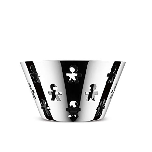 Alessi AKK05 Design Fruit Bowl, Stainless Steel, Polished, 23 cm - Image 1