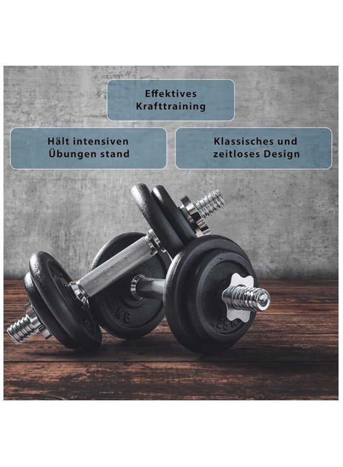 SPORT Cast Iron Weight Plates Set 2 x 5 kg 30 mm Weight Plates Dumbbell Weight Weights - Image 3