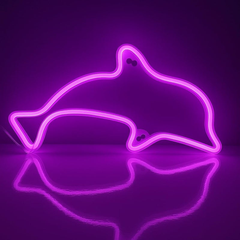 Horoof Home Purple Dolphin Neon Light - Image 1