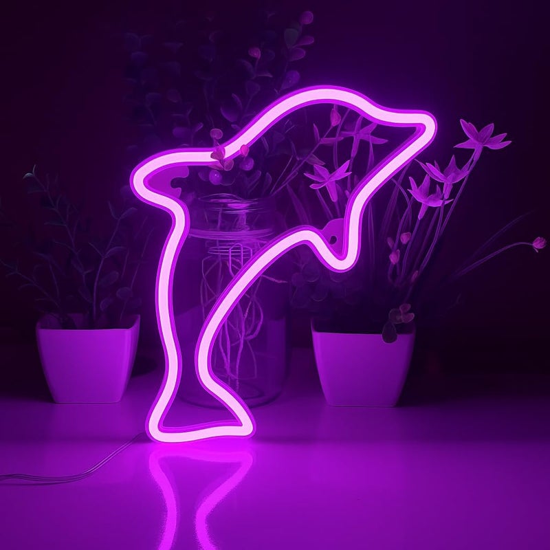 Horoof Home Purple Dolphin Neon Light - Image 2
