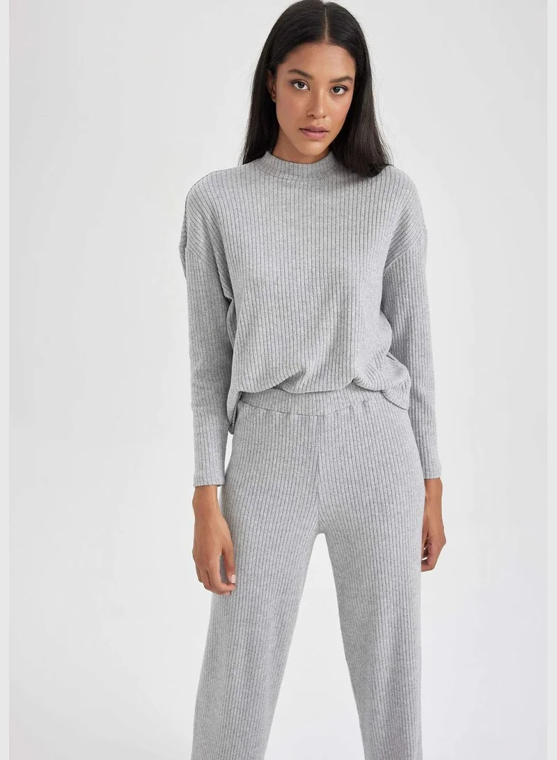 ديفاكتو Woman Crew Neck Long Sleeve Long Sleeve T-Shirt