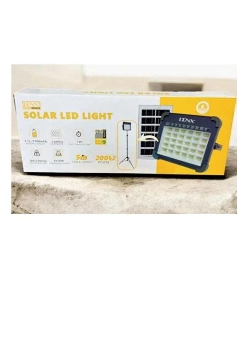 Dinex Powerful solar-powered LED flashlight with high brightness and a large 7200mAh battery, suitable for outdoor use. - Image 2