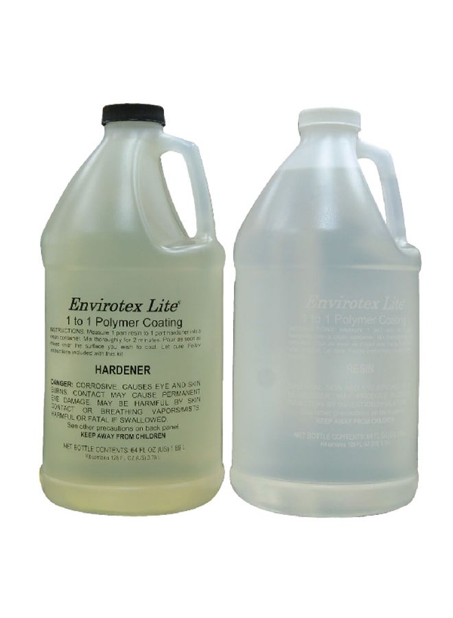 Envirotex Lite Pour-On high Gloss Finish High Performance Polymer Coating Kit Clear 3.78 L 2128 - Image 1