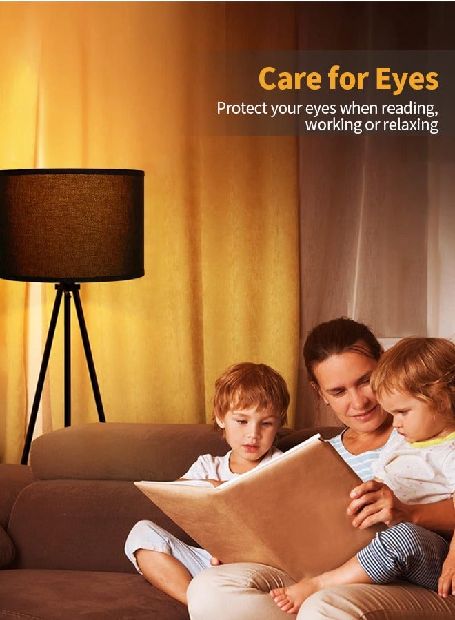 Sumkyle Tripod Floor Lamp with 3 Color Temperatures LED Bulb, Modern Standing Lamp with Black Lampshade, LED Floor Lighting for Living Room, Bedroom, Office (Black) - Image 4