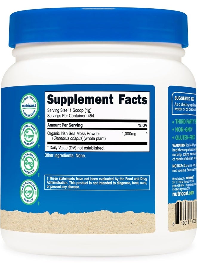 مسحوق الطحلب الأيرلندي العضوي 1 رطل - خالي من الغلوتين، غير معدل وراثيًا، صديق للنباتيين - Image 5