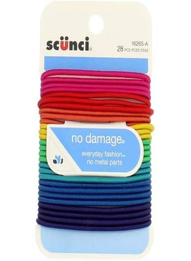 Scunci 1626503a048 No Damage Hair Elastics Assorted Colors 28 Count - Image 4