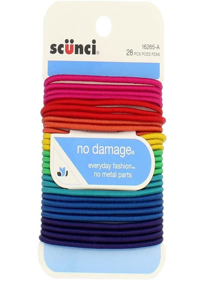 Scunci 1626503a048 No Damage Hair Elastics Assorted Colors 28 Count - Image 2