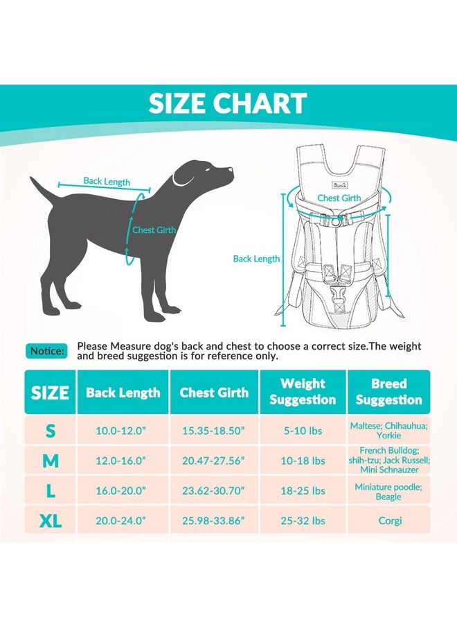 lukovee - Dog Backpack Carrier, Legs Out EasyFit Dog Front Carrier For Small Medium Dogs, Adjustable Hands Free Dog Chest Carrier For Hiking Cycling (Black,Medium) - Image 1