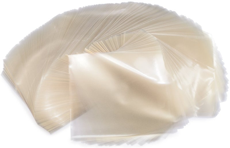 Crinklee Clear Caramel, Candy and Chocolate Wrappers, Natural Cellophane, 1000 Square Sheets, 5x5 Inches - Image 1