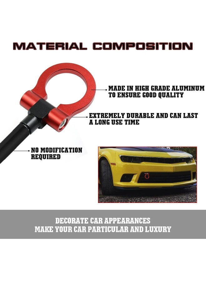 XOTIC TECH x Aluminum Alloy Racing Sport Tow Hook Fit 2016+ Chevrolet Camaro 6 Generation Red - Image 5