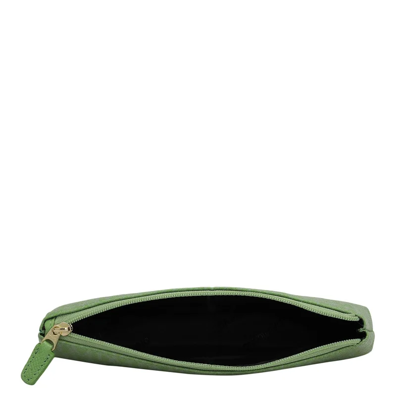 Da Milano Kiwi Monogram Leather Multi Pouch - Kiwi  | Best Price UAE