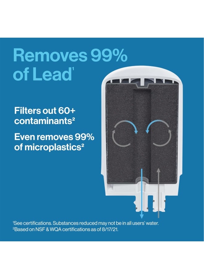 Brita Tap Water Filter System  Water Faucet Filtration System With Filter Change Reminder  Reduces Lead  Bpa Free  Fits Standard Faucets Only - Basic  White