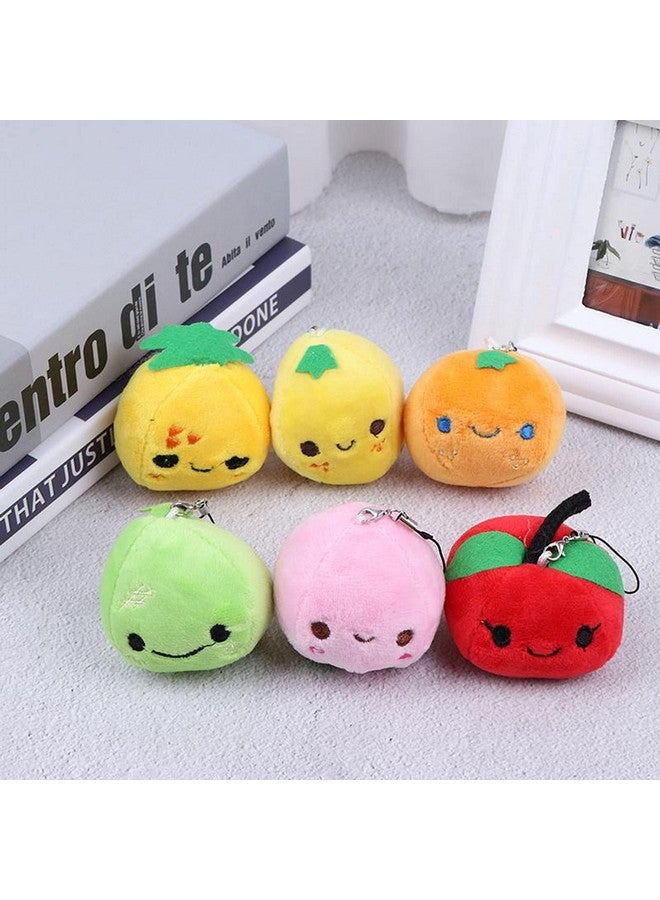 emily pets cat 2 Pcs Cat Toy Soft Mini Plush Fruit Stuffed Colorful Fruit Set Lovely Peach Orange Pineapple & Cat Play Game Toy (Multi Color,Pack of 2) - Image 4