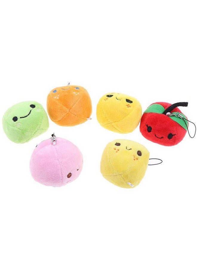 emily pets cat 2 Pcs Cat Toy Soft Mini Plush Fruit Stuffed Colorful Fruit Set Lovely Peach Orange Pineapple & Cat Play Game Toy (Multi Color,Pack of 2) - Image 5