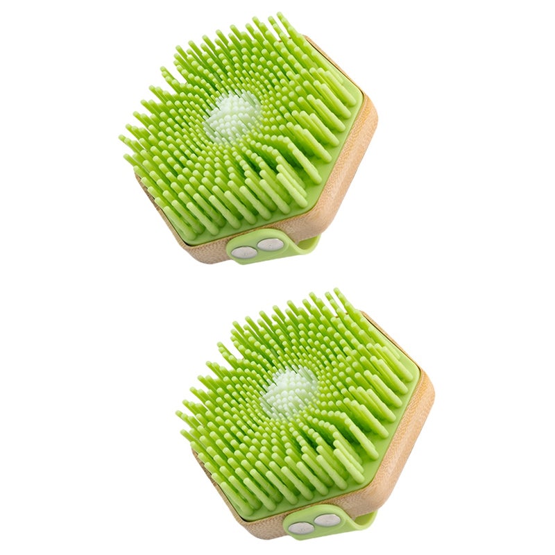 2pcs Silicone Bath Brush Bathing Body Shower Scrubber Portable Bath Brush Shower Brush - Image 1